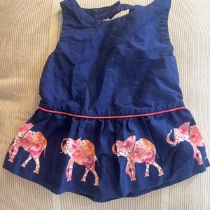Janie and Jack Pink Elephante top dress